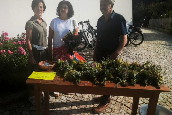 Die Kräuterbuschn wurden vor der Kirche dargeboten.
